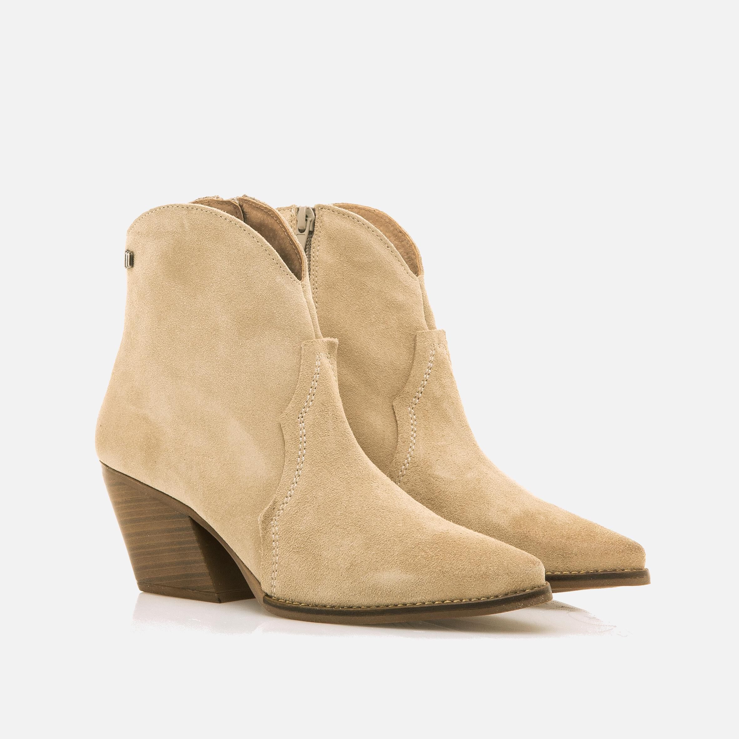 Compra MISSOURI beige 57389 Botines de tacon Mustang para Mujer